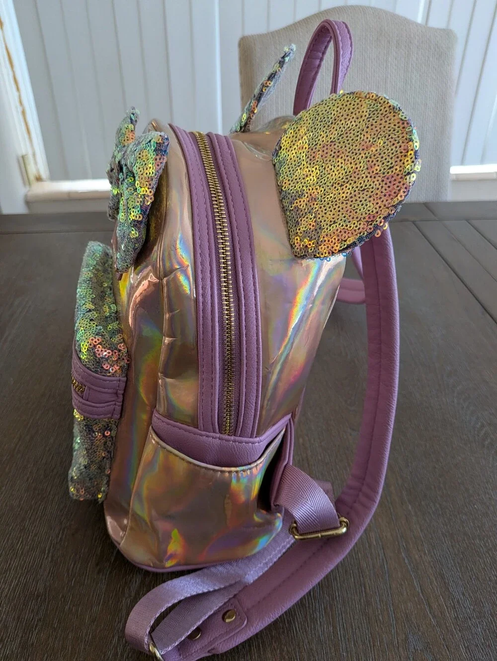 Disney Park Loungefly 50th Anniversary Minnie Mouse Earidescent